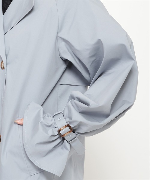 REDYAZEL（レディアゼル）の「チェックライニングトレンチコート（トレンチコート・レディース・ベージュ/ネイビー/ライトグレー・FREE）」の8枚目の写真