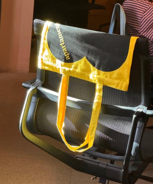 bonjour records（ボンジュールレコーズ）の「【apartamento/アパルタメント】 Heart Tote Bag ハートコットンキャンバストートバッグ（トートバッグ・メンズ・サックスブルー/イエロー・FREE）」の10枚目の写真