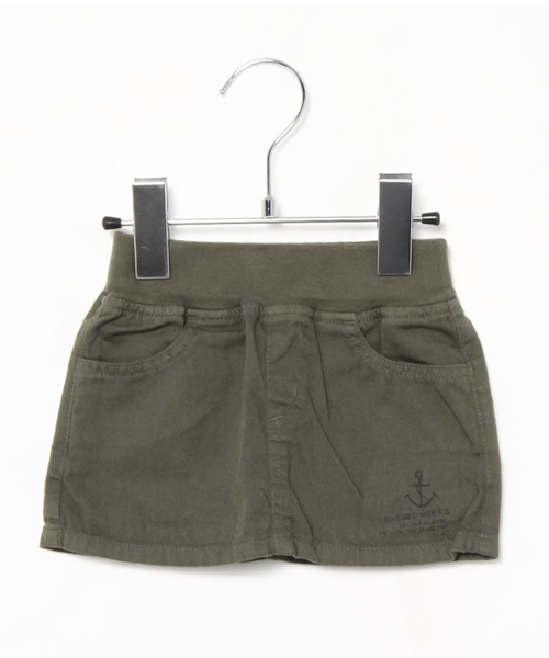 RUGGEDWORKS（ラゲッドワークス）の「チノストレッチウエストリブスカート(80～140㎝)（スカート・キッズ・ピンク/ベージュ/カーキ/ローズ・140cm/130cm/120cm/90cm/110cm/100cm/80ｃｍ）」の3枚目の写真