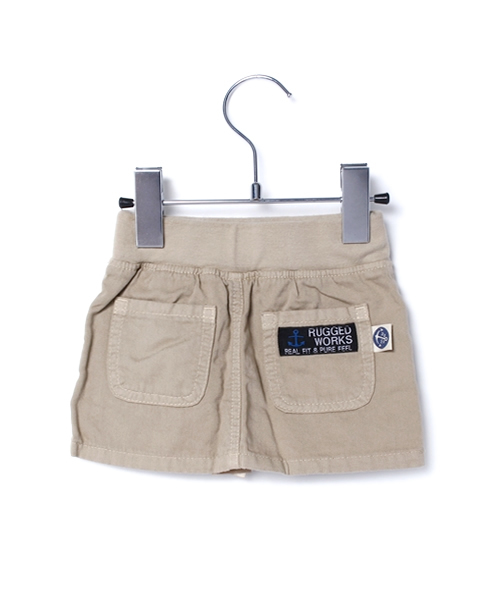 RUGGEDWORKS（ラゲッドワークス）の「チノストレッチウエストリブスカート(80～140㎝)（スカート・キッズ・ピンク/ベージュ/カーキ/ローズ・140cm/130cm/120cm/90cm/110cm/100cm/80ｃｍ）」の5枚目の写真