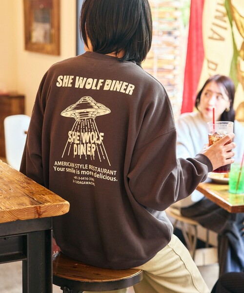 ワークエプロン （UTO） SHE WOLF DINERバッジ付 ワークエプロン （UTO） SHE WOLF DINERバッジ付 キッチン・食器