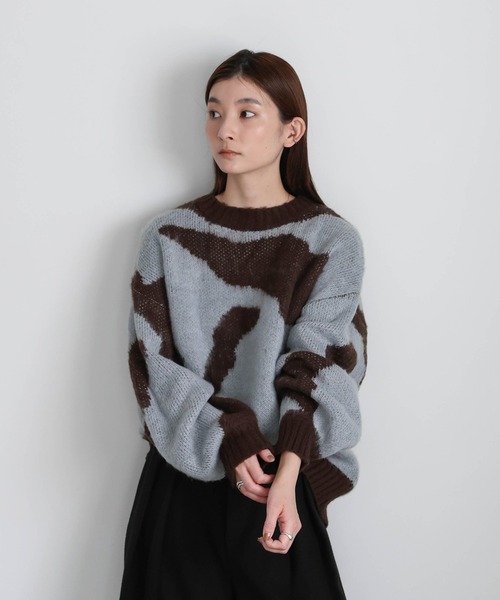 KHOKI 25ss 総柄 ニット KHOKI （コッキ）Needle punched knit – process