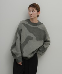 ニュアンス柄シャギーニット