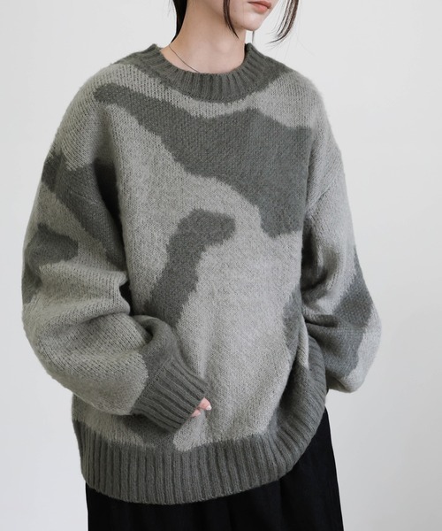 【フォックスカシミヤ】C'EST MOIJE セモアージュニットシャギー　グレー SALE C'EST MOIJEU/セモア―ジュ フォックスボトルネックニットプル