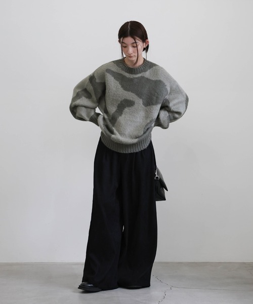 セール】ニュアンス柄シャギーニット（ニット/セーター）｜select MOCA