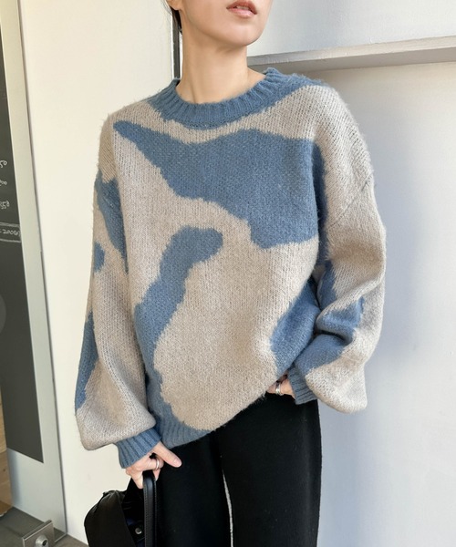 【新品】jeune フォックス　カシミヤ　シャギーニット　ふわふわ　マスタード 新品】jeune フォックス カシミヤ シャギーニット ふわふわ マスタード