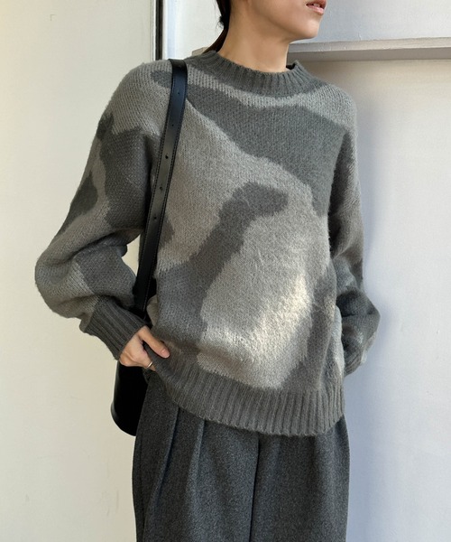 ニュアンス柄シャギーニット（ニット/セーター）｜select MOCA