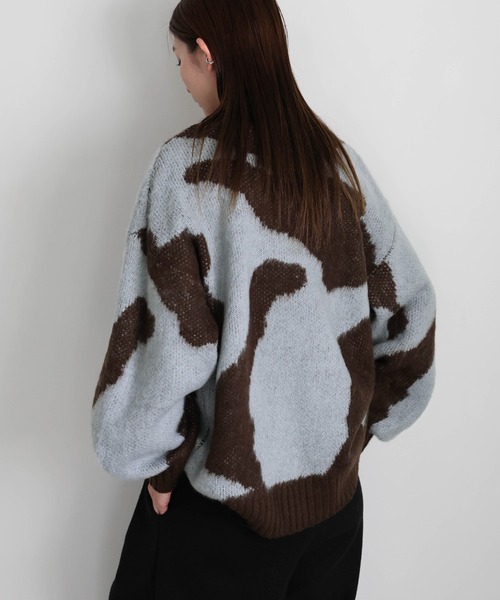 select MOCA(セレクトモカ)の「ニュアンス柄シャギーニット(ニット/セーター・レディース・ブラウン/ブルー/グレー/ピンク/チャコールグレー・FREE)」の20枚目の写真