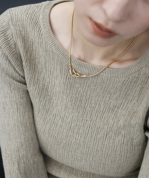 select MOCA（セレクトモカ）の「ニュアンスメタルフックネックレス（ネックレス・レディース・シルバー/ゴールド・FREE）」の17枚目の写真