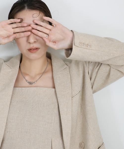 select MOCA（セレクトモカ）の「ニュアンスメタルフックネックレス（ネックレス・レディース・シルバー/ゴールド・FREE）」の8枚目の写真