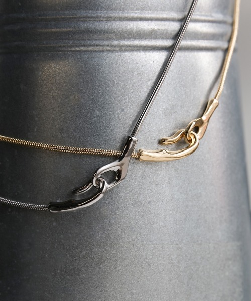 アクセサリー moco ニュアンスメタルフックネックレス（ネックレス）｜select MOCA
