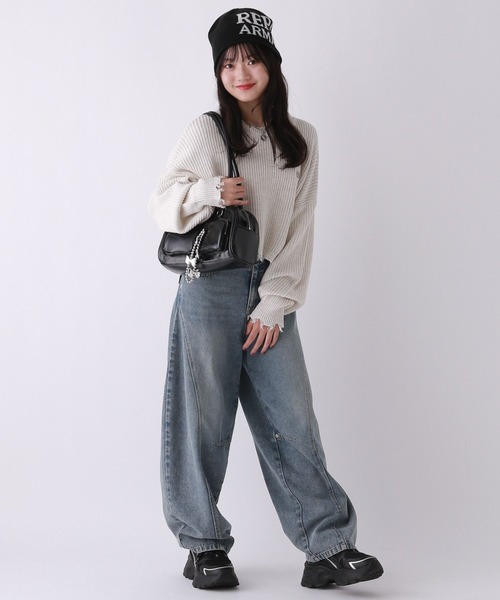 バレルレッグデニムパンツ（デニムパンツ）｜repipi armario（レピピ アルマリオ）