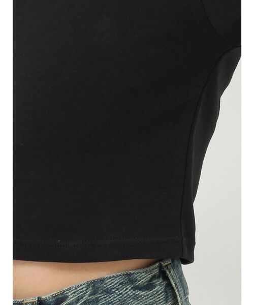 EVRIS（エヴリス）の「スクエアクロップドトップス（Tシャツ/カットソー・レディース・ホワイト/ブラウン/ブルー/ブラック・FREE）」の15枚目の写真