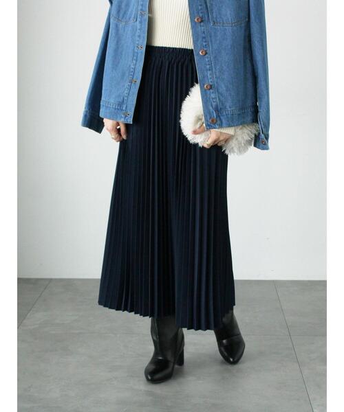 Lugnoncure(ルノンキュール)の「【選べる着丈】無地/柄アソートプリーツスカート(スカート・レディース・ブラック/グレー/ネイビー/チャコールグレー/ブラウン・フリー(L)/フリー(M))」の5枚目の写真