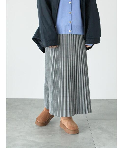 Lugnoncure(ルノンキュール)の「【選べる着丈】無地/柄アソートプリーツスカート(スカート・レディース・ブラック/グレー/ネイビー/チャコールグレー/ブラウン・フリー(L)/フリー(M))」の3枚目の写真