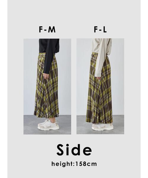 Lugnoncure(ルノンキュール)の「【選べる着丈】無地/柄アソートプリーツスカート(スカート・レディース・ブラック/グレー/ネイビー/チャコールグレー/ブラウン・フリー(L)/フリー(M))」の8枚目の写真