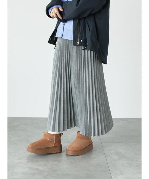 Lugnoncure(ルノンキュール)の「【選べる着丈】無地/柄アソートプリーツスカート(スカート・レディース・ブラック/グレー/ネイビー/チャコールグレー/ブラウン・フリー(L)/フリー(M))」の12枚目の写真