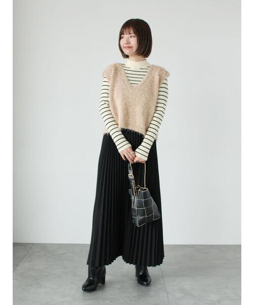 Lugnoncure(ルノンキュール)の「【選べる着丈】無地/柄アソートプリーツスカート(スカート・レディース・ブラック/グレー/ネイビー/チャコールグレー/ブラウン・フリー(L)/フリー(M))」の13枚目の写真