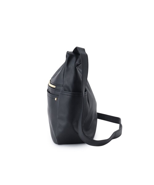 SHOO・LA・RUE（シューラルー）の「◆横長だから荷物の出し入れがしやすい サイドポケット ショルダーバッグ（ショルダーバッグ・レディース・ナチュラル/ブルー/ブラック・00）」の9枚目の写真