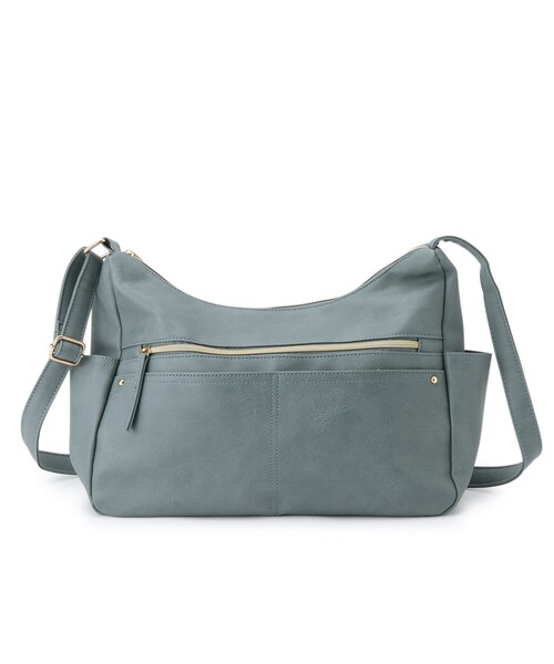 SHOO・LA・RUE（シューラルー）の「◆横長だから荷物の出し入れがしやすい サイドポケット ショルダーバッグ（ショルダーバッグ・レディース・ナチュラル/ブルー/ブラック・00）」の19枚目の写真