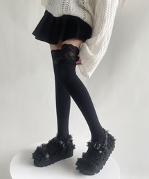 Nia | Nia(ニア)/レースドッキング　ニーハイソックス(ソックス/靴下)