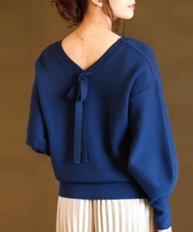 Ehre style（エーレスタイル）の「女っぽい！素敵な後ろ姿バックリボンニット（ニット/セーター）」