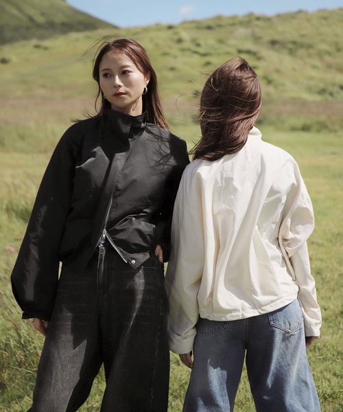 極美品 ソブ バックフリル ショートブルゾン ライトアウター 38 ダブスタ 黒 OUTERS | Night STORE | ダブルスタンダードクロージング公式通販