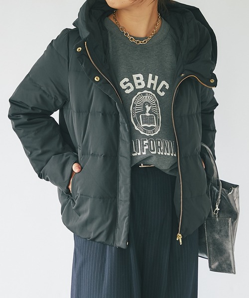 un dix cors（アンディコール）の「ピーチスキンダウン（ダウンジャケット/コート・レディース・ブラック/ベージュ・FREE）」の20枚目の写真