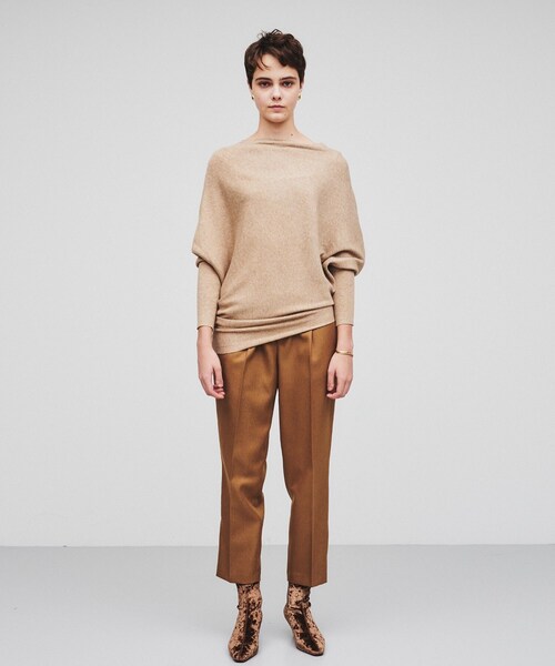 cloenc（クロエンス）の「◆【手洗い可】タックテーパードパンツ（その他パンツ・レディース・ダークグレー/キャメル/ブラック・03/02/01）」の4枚目の写真