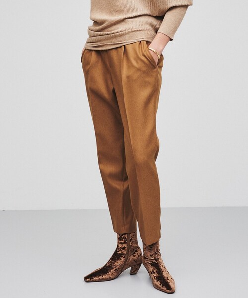 cloenc（クロエンス）の「◆【手洗い可】タックテーパードパンツ（その他パンツ・レディース・ダークグレー/キャメル/ブラック・03/02/01）」の7枚目の写真