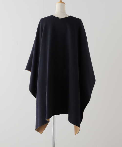 AP STUDIO（エーピーストゥディオ）の「【SYSTEM/システム】ハンドメイドケープ（ポンチョ・レディース・ネイビー・FREE）」の10枚目の写真