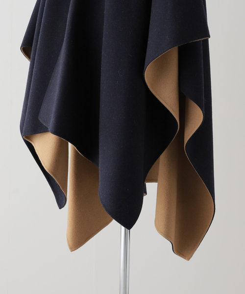 AP STUDIO（エーピーストゥディオ）の「【SYSTEM/システム】ハンドメイドケープ（ポンチョ・レディース・ネイビー・FREE）」の14枚目の写真