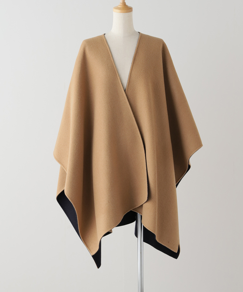 AP STUDIO（エーピーストゥディオ）の「【SYSTEM/システム】ハンドメイドケープ（ポンチョ・レディース・ネイビー・FREE）」の18枚目の写真