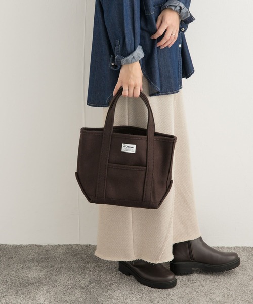 ORCIVAL（オーシバル）の「ORCIVAL　MELTON TOTE BAG SMALL（トートバッグ・レディース・グレー/ベージュ/ブラウン・FREE）」の5枚目の写真