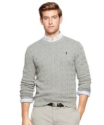 POLO RALPH LAUREN | ケーブルニット タッサー シルク セーター(ニット/セーター)