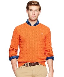 POLO RALPH LAUREN | ケーブルニット タッサー シルク セーター(ニット/セーター)