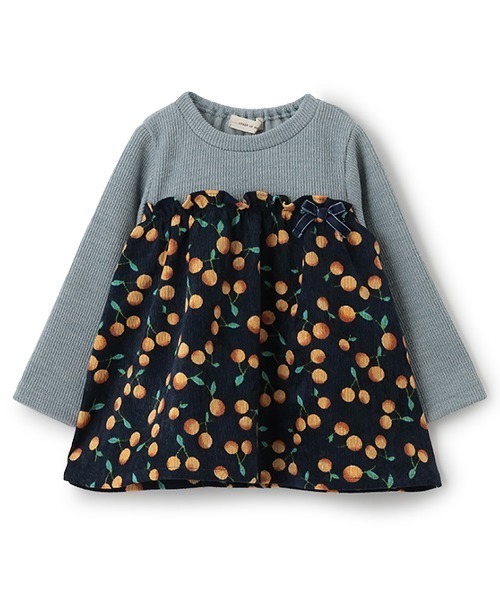 【セール】チェリードッキングチュニック（Tシャツ/カットソー）｜sense of wonder（センスオブワンダー）