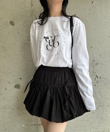 デザインロゴプリントロングTシャツ