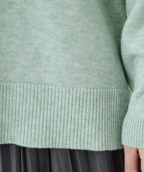 SHOO・LA・RUE（シューラルー）の「【S－LL】スキッパー衿付きニット（ニット/セーター・レディース・ダークグレー/ベージュ/グリーン系・04/03/02/01）」の21枚目の写真