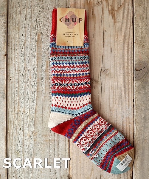 CHUP(チュプ)の「CHUP(チュプ) "SNOW DROP(スノードロップ)" ソックス 数量限定生産(ソックス/靴下・レディース・ミント/ネイビー/オートミール/レッド・MEDIUM/SMALL)」の4枚目の写真