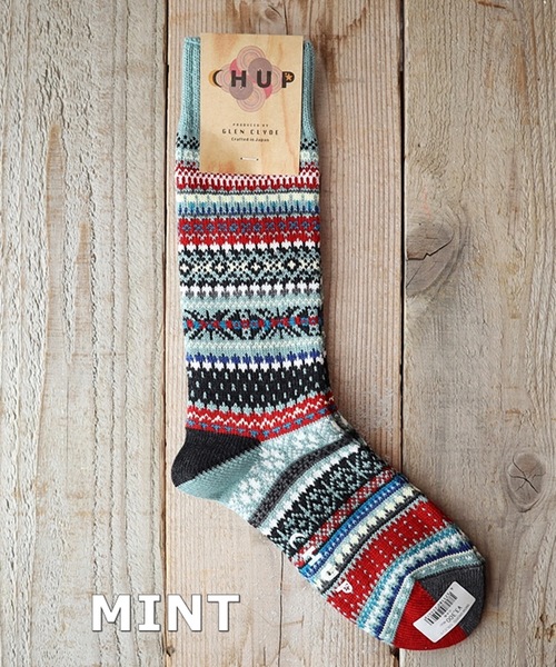 CHUP(チュプ)の「CHUP(チュプ) "SNOW DROP(スノードロップ)" ソックス 数量限定生産(ソックス/靴下・レディース・ミント/ネイビー/オートミール/レッド・MEDIUM/SMALL)」の2枚目の写真