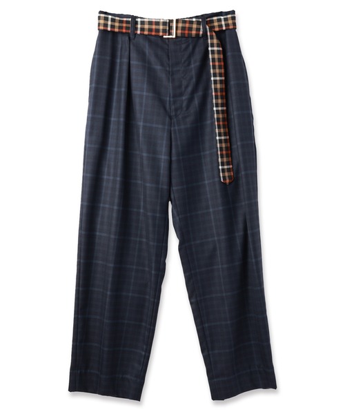 パンツ CULLNI for DAKS LONDON Tuck Pants CULLNI ONLINE / CULLNI for DAKS LONDON Tuck Pants with Long Belt