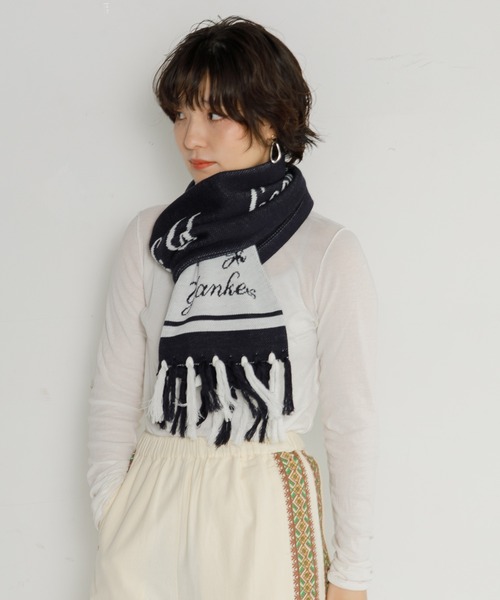 AMERICAN RAG CIE（アメリカンラグシー）の「【MEN , WOMEN】MLB TEAM MUFF（マフラー・メンズ・ネイビー/ダークブルー・FREE）」の3枚目の写真