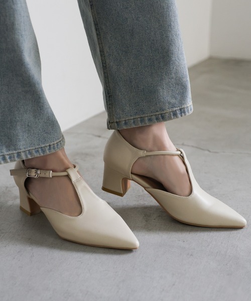 ポインテッドTストラップパンプス（パンプス）｜select MOCA（セレクト