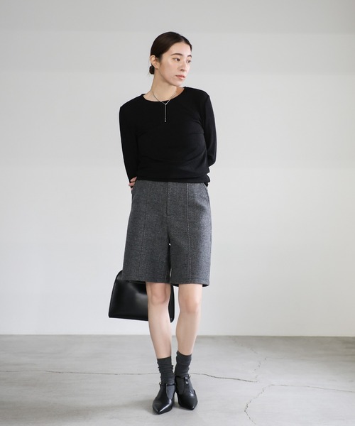 select MOCA（セレクトモカ）の「ポインテッドTストラップパンプス（パンプス・レディース・ベージュ/ブラック・SMALL/MEDIUM/LARGE）」の4枚目の写真