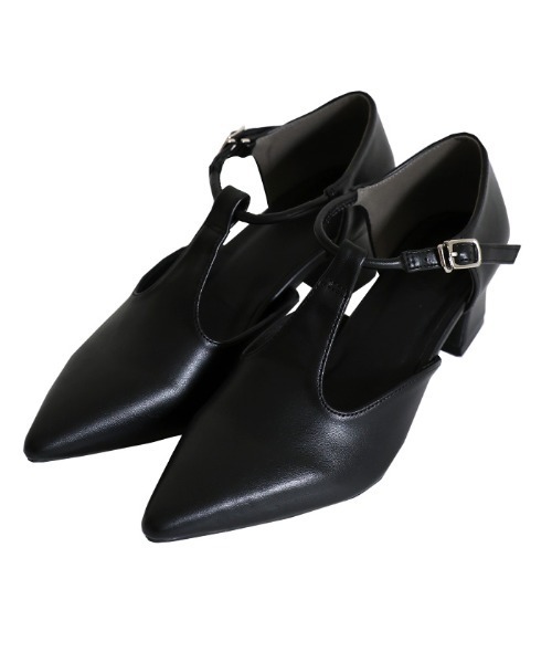 select MOCA（セレクトモカ）の「ポインテッドTストラップパンプス（パンプス・レディース・ベージュ/ブラック・SMALL/MEDIUM/LARGE）」の20枚目の写真