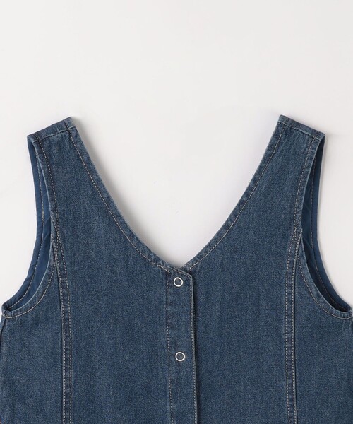 UNIVERSAL OVERALL（ユニバーサルオーバーオール）の「【別注】＜UNIVERSAL OVERALL＞TJ デニム 2WAYジャンパースカート / キッズ  100cm-130cm（ワンピース・キッズ・ダークグレー/コバルトブルー・XS(100-110cm)/S(120-130cm)）」の5枚目の写真