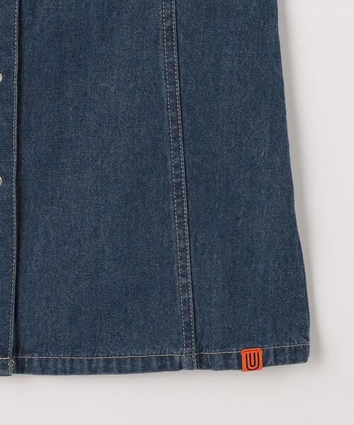 UNIVERSAL OVERALL（ユニバーサルオーバーオール）の「【別注】＜UNIVERSAL OVERALL＞TJ デニム 2WAYジャンパースカート / キッズ  100cm-130cm（ワンピース・キッズ・ダークグレー/コバルトブルー・XS(100-110cm)/S(120-130cm)）」の7枚目の写真