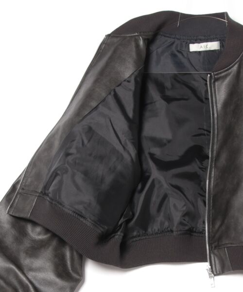 セール】クラッシュレザーショートブルゾン（ブルゾン）｜AIC