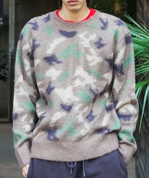 KNIT/BANKS(バンクス)リラックスサイジングカモフラージュパターンニットセーター